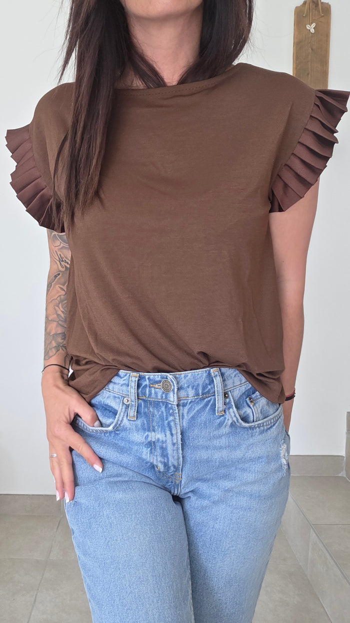 Top LAETI (marron & noir)