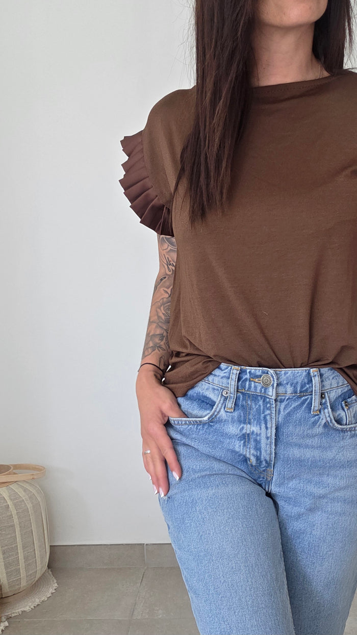 Top LAETI (marron & noir)