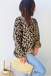 Pull leopard LULU beige