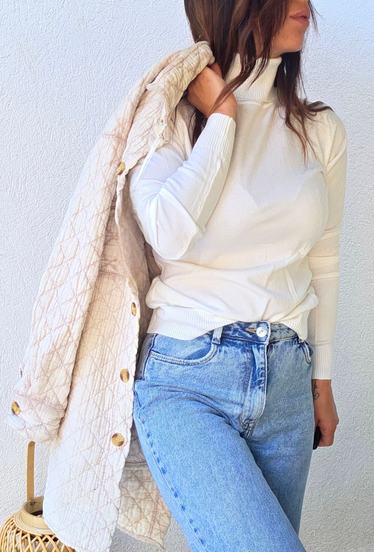 Pull CORALIE blanc