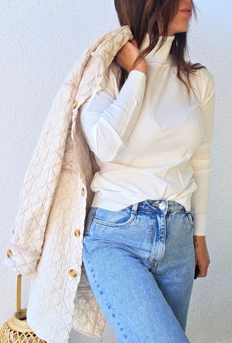 Pull CORALIE blanc