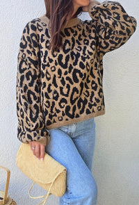 Pull leopard LULU beige