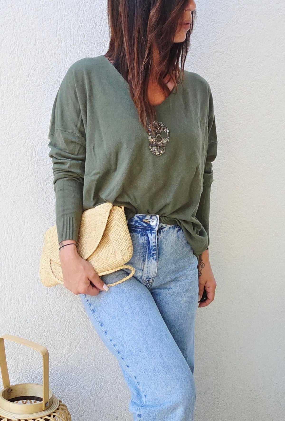 Pull léger MÉLANIE Kaki
