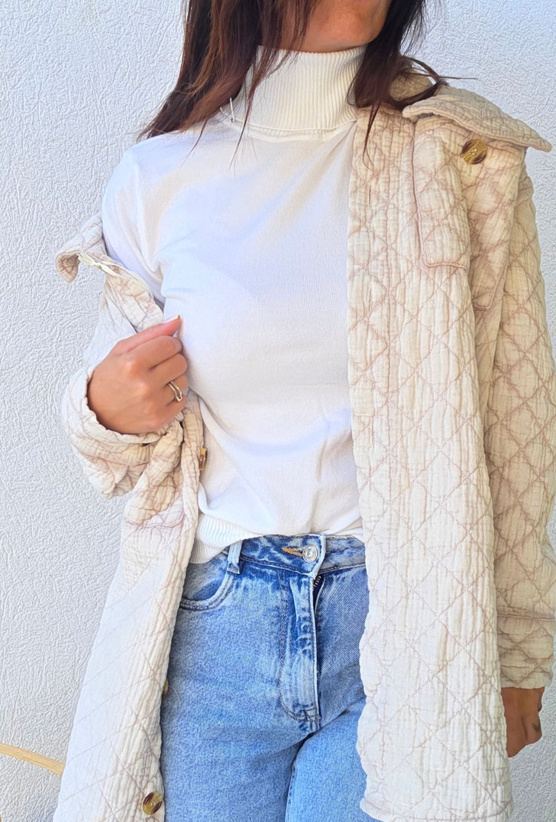 Pull CORALIE blanc