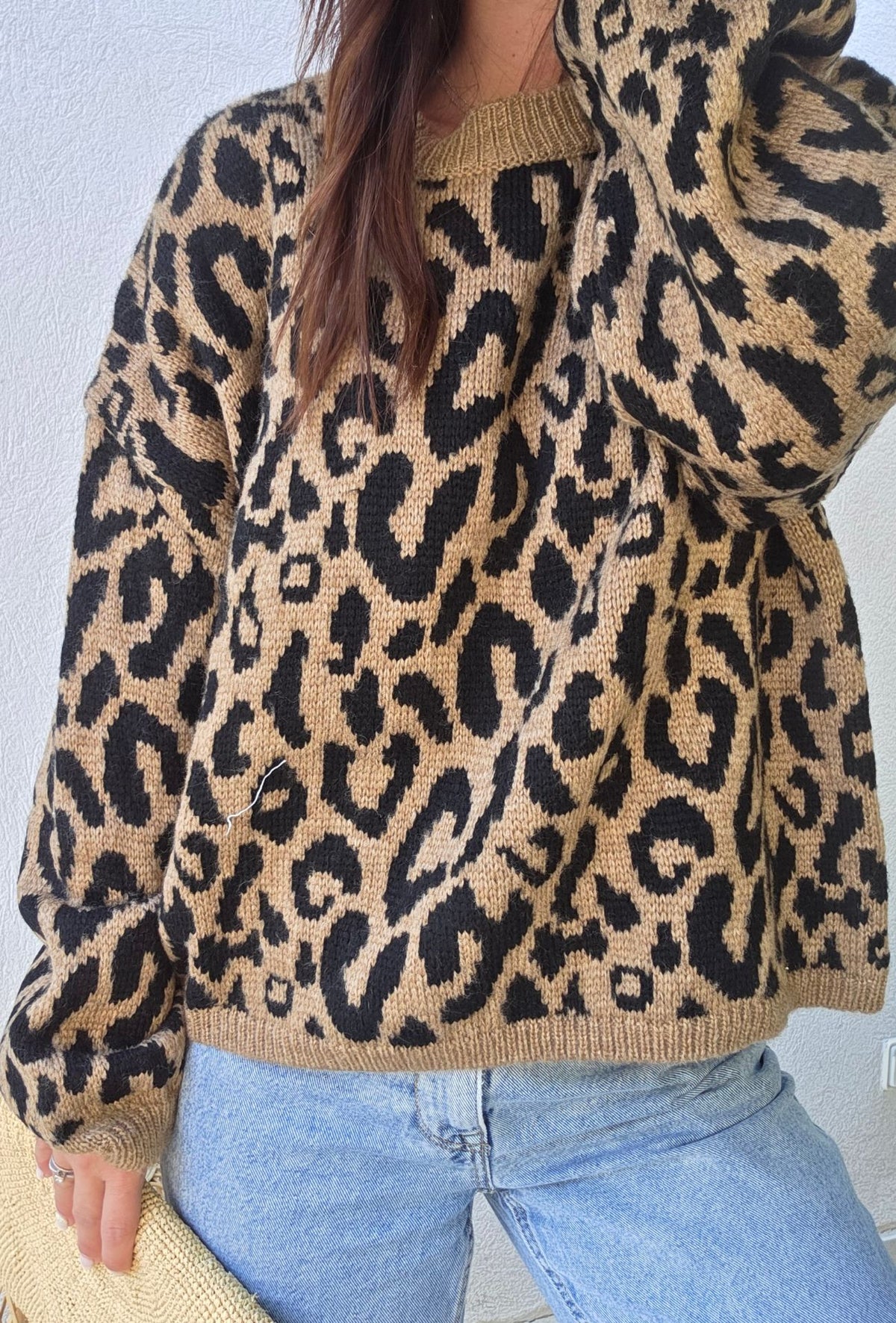 Pull leopard LULU beige
