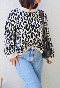 Pull leopard LULU noir 