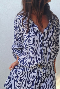 Robe chemise GAELLE marine