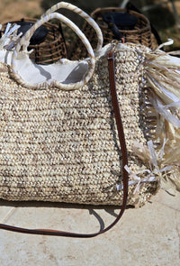 Grand sac PLAYA LOVE – Beige blanc