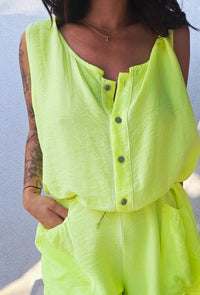 Combinaison short CLARA jaune