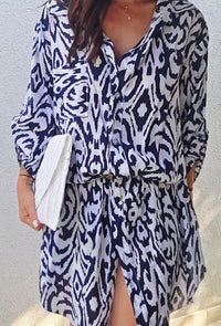 Robe chemise GAELLE marine
