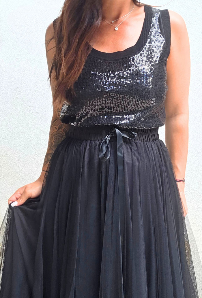 Jupe tulle EVA noir