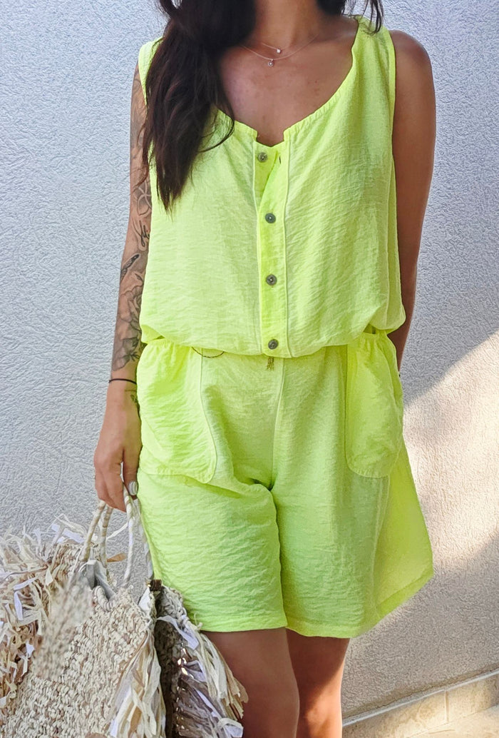 Combinaison short CLARA jaune