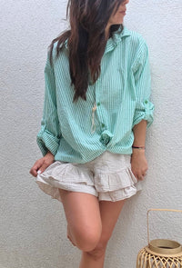 Short Gaze de coton CATHY Sable