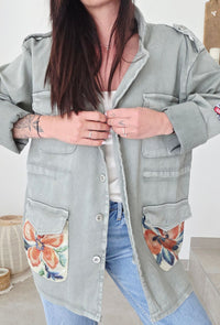 Veste en jeans ARMY kaki
