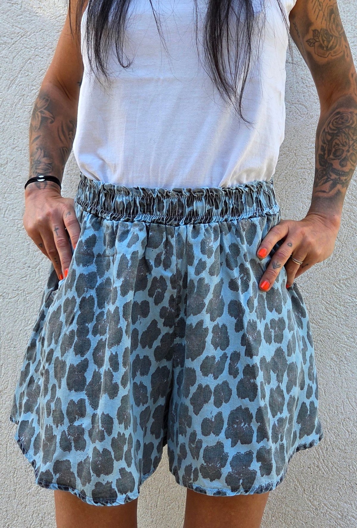 Short ample MIKY bleu