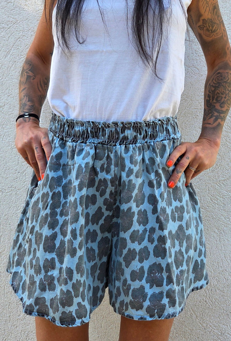 Short ample MIKY bleu