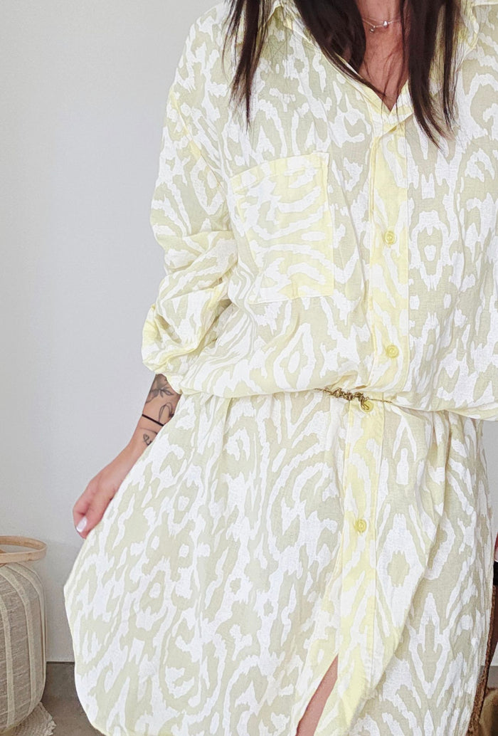 Robe chemise GAELLE jaune