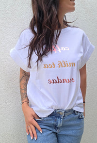 Tee shirt COFFEE blanc