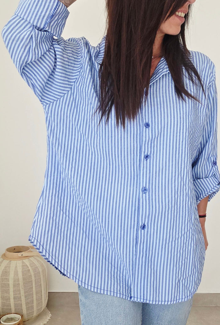 Chemise SOSO rayures bleu