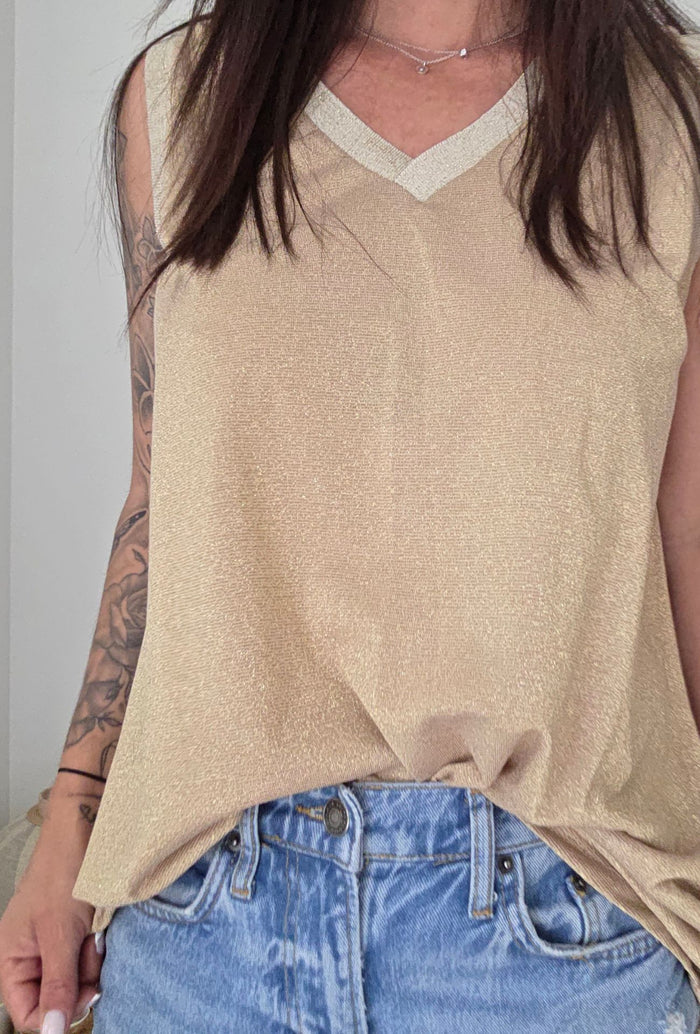Top MAÏNA doré