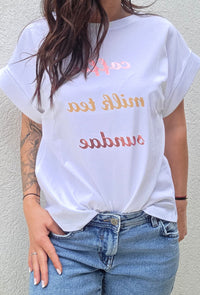 Tee shirt COFFEE blanc