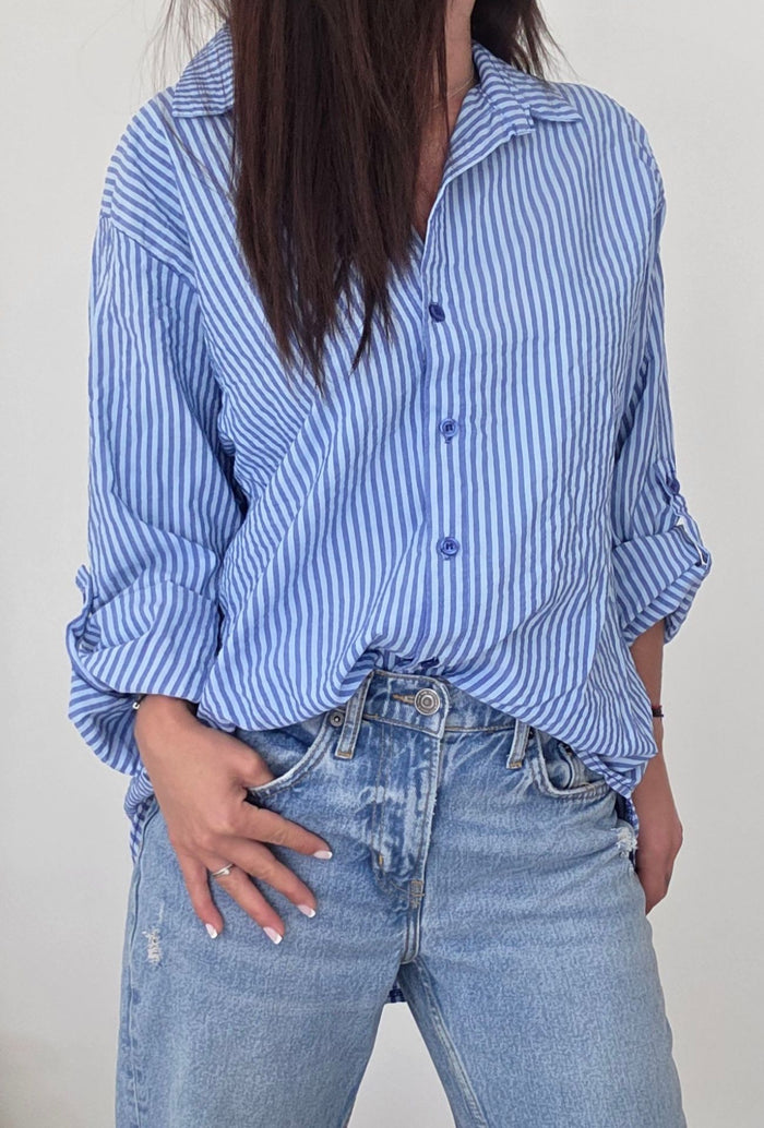 Chemise SOSO rayures bleu