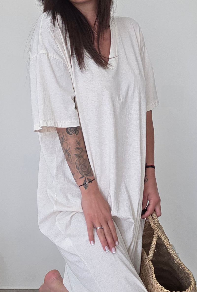 Robe OLIVIA blanc cassé