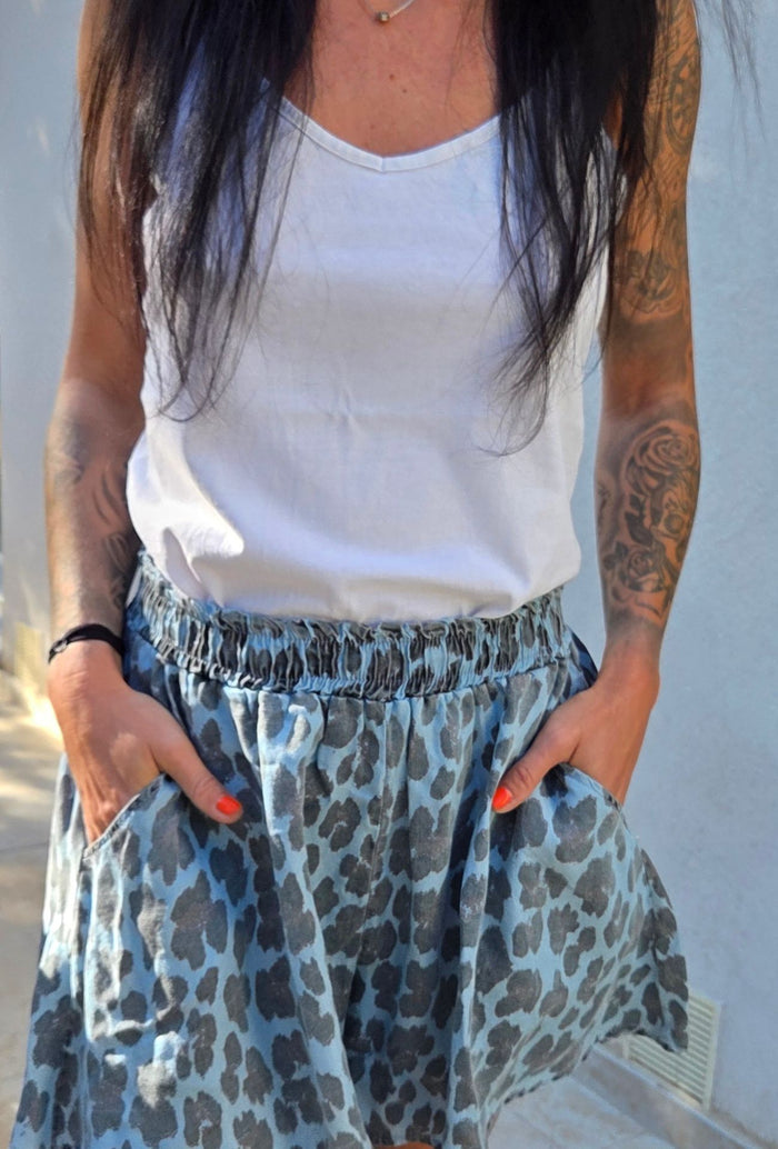 Short ample MIKY bleu