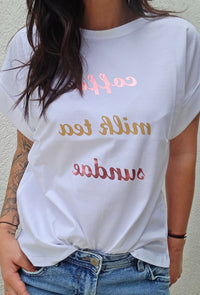 Tee shirt COFFEE blanc