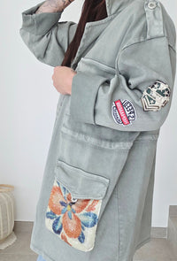 Veste en jeans ARMY kaki