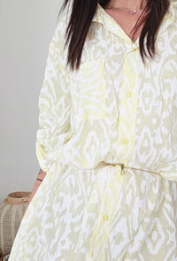 Robe chemise GAELLE jaune
