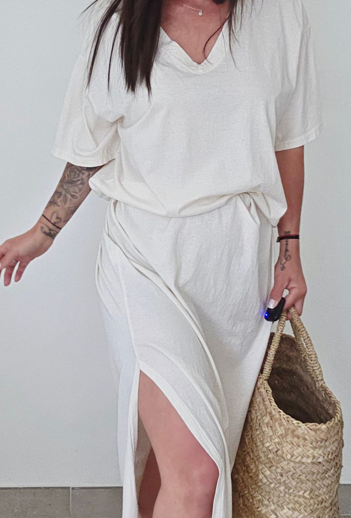 Robe OLIVIA blanc cassé