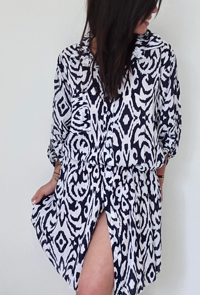 Robe chemise GAELLE marine