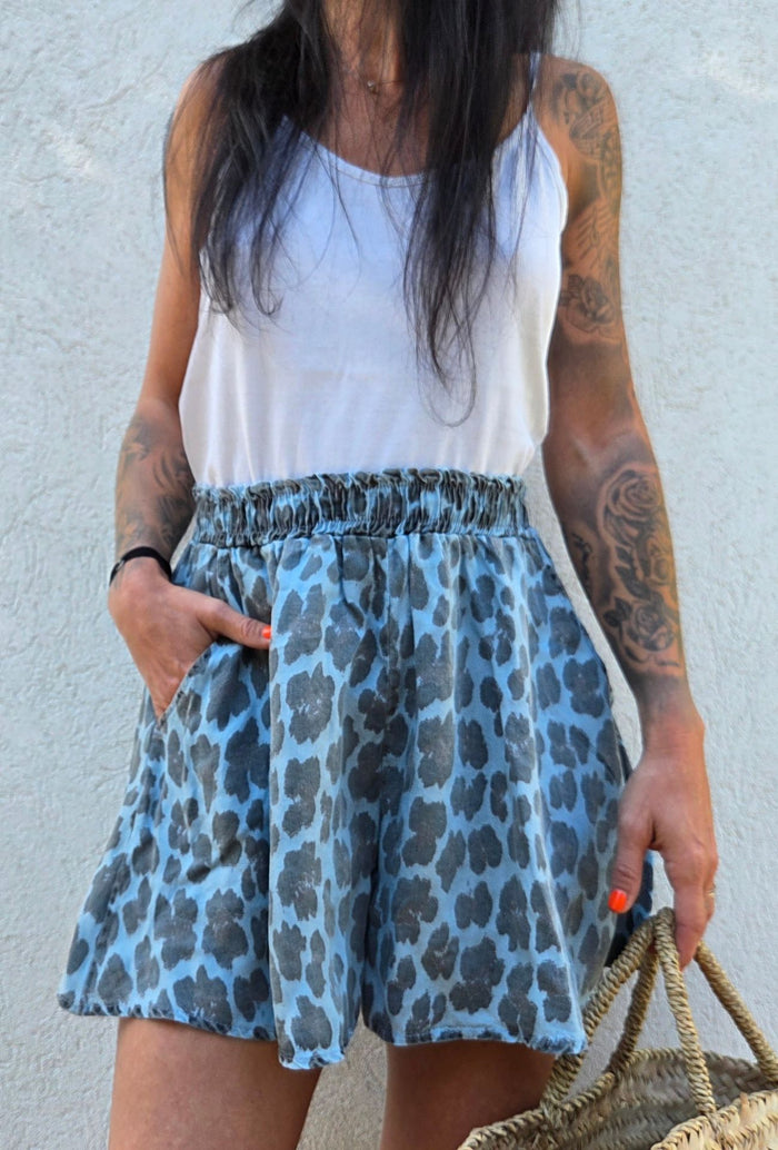 Short ample MIKY bleu