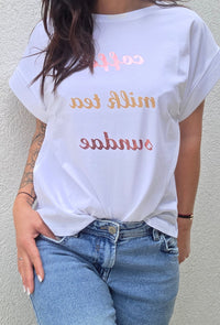 Tee shirt COFFEE blanc
