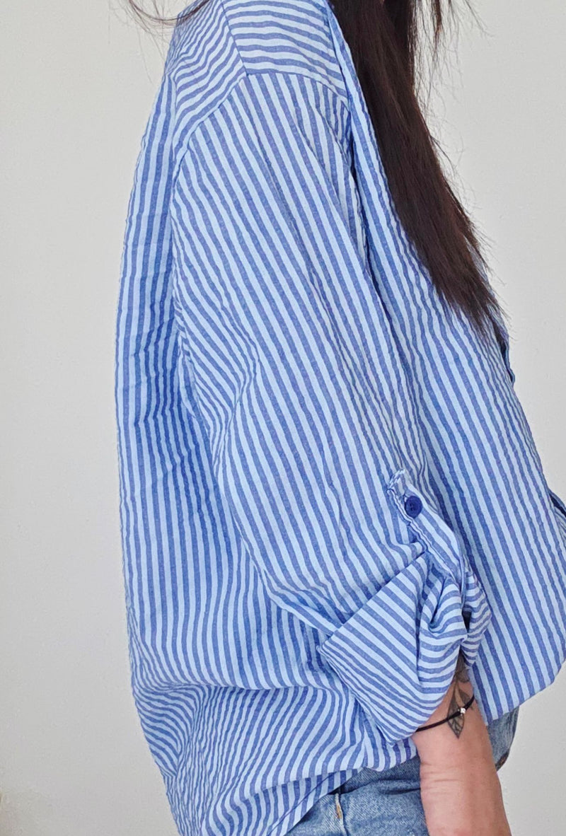 Chemise SOSO rayures bleu