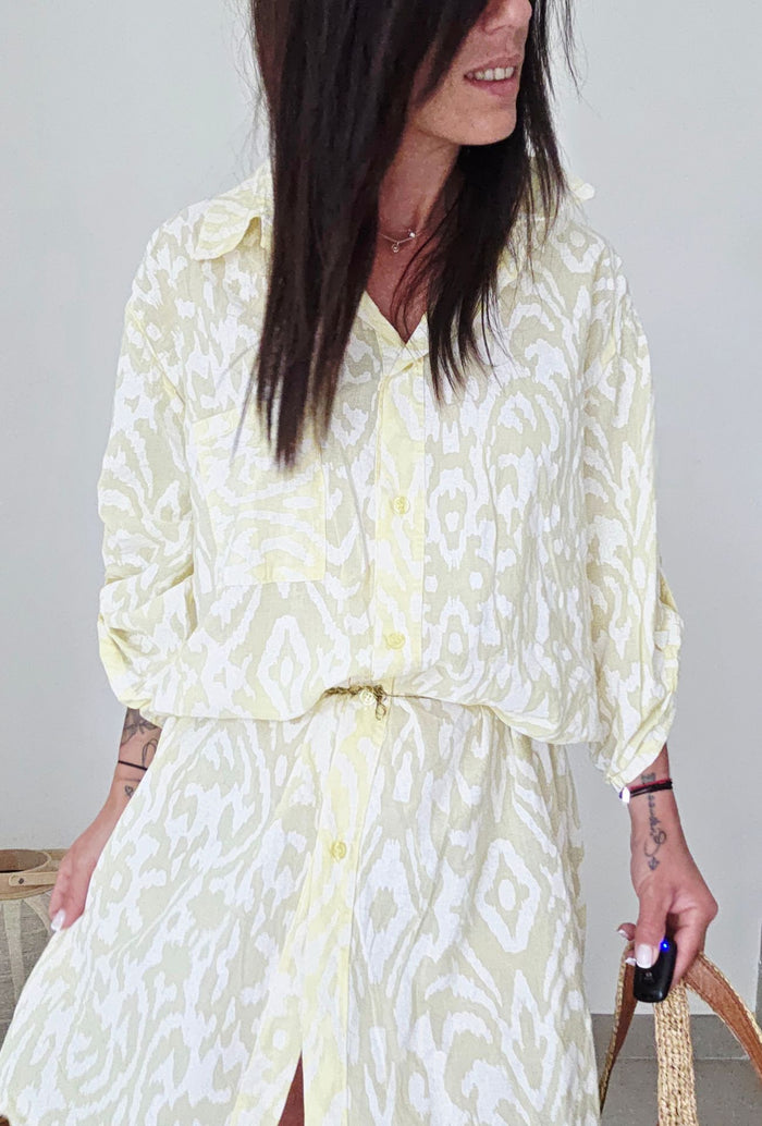 Robe chemise GAELLE jaune