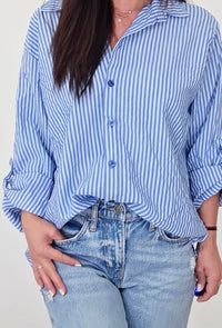 Chemise SOSO rayures bleu
