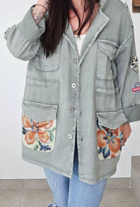Veste en jeans ARMY kaki
