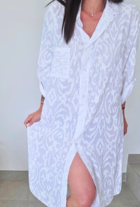 Robe chemise GAELLE blanc