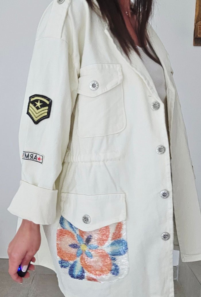 Veste en jeans ARMY crème