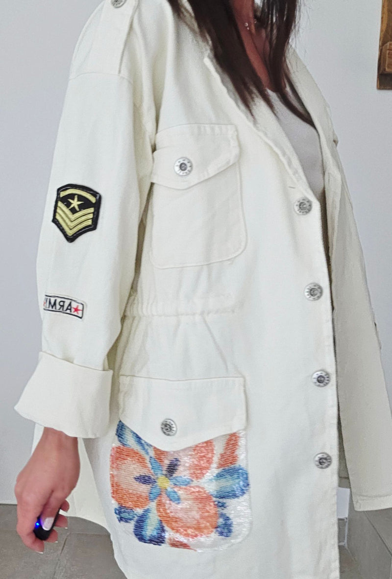 Veste en jeans ARMY crème