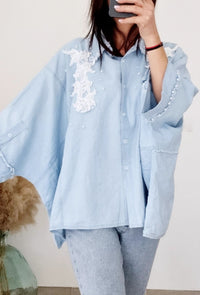 Chemise en jeans PEARL bleu clair