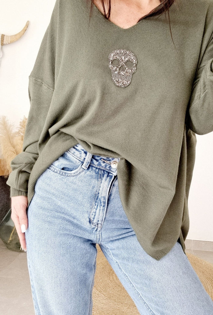 Pull léger MÉLANIE Kaki