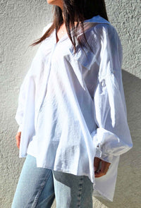 Chemise oversize NORA blanc
