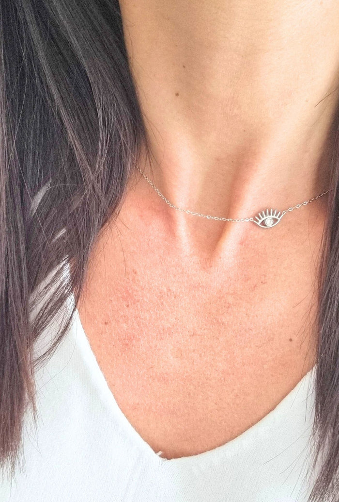 Collier EYE argenté