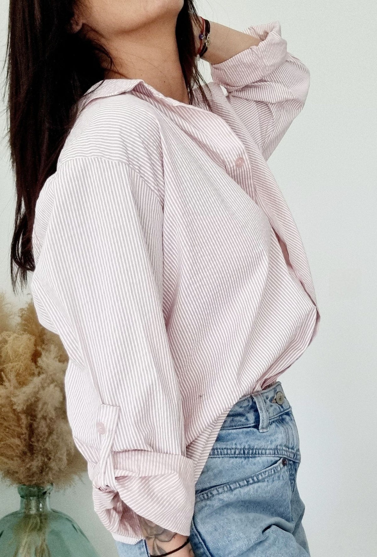 Chemise SOSO rayures rose