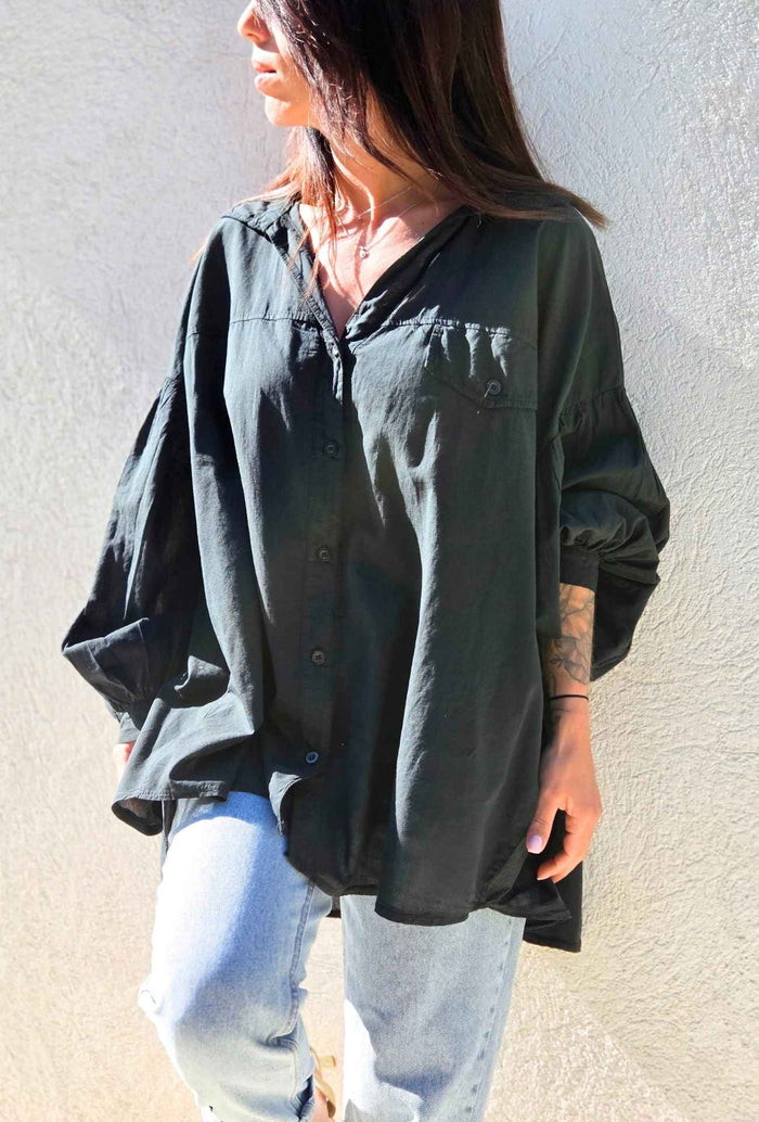 Chemise oversize NORA noir