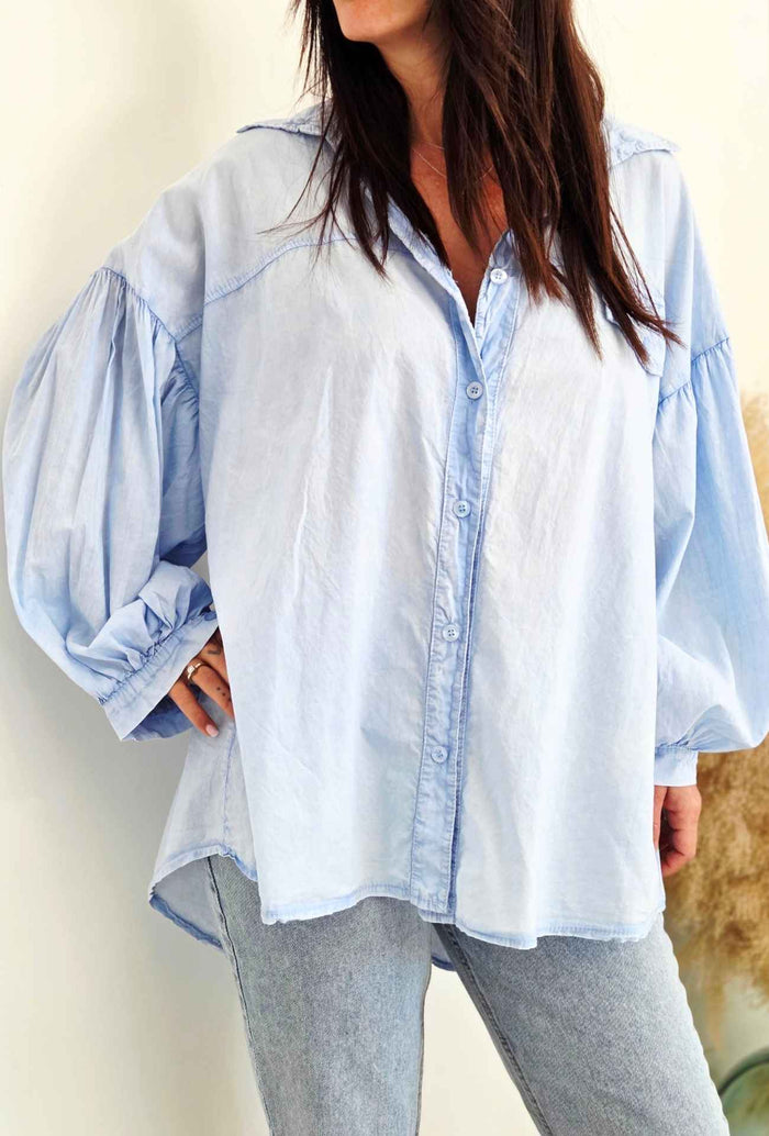 Chemise oversize NORA bleu
