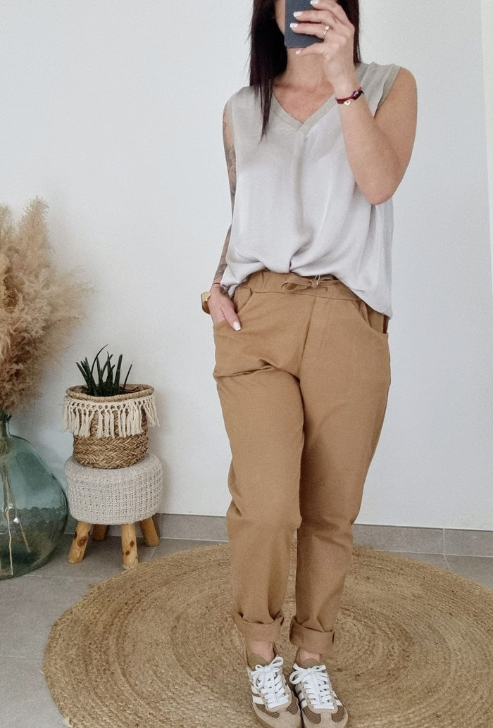Top fluide LOUISE – Beige